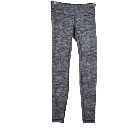 lululemon athletica Pants - Lululemon Leggings 4 Heathered Black Pocket Activewear Pull-on Running Training